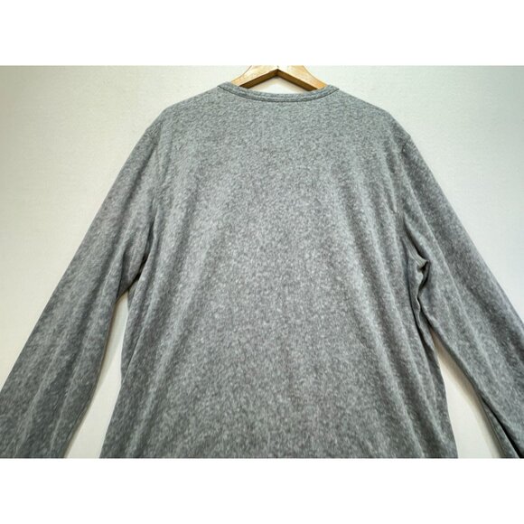 Untuckit Mens Long-Sleeve Henley Shirt Size XL Gray Casual Ultrasoft Crew Neck - Picture 9 of 11